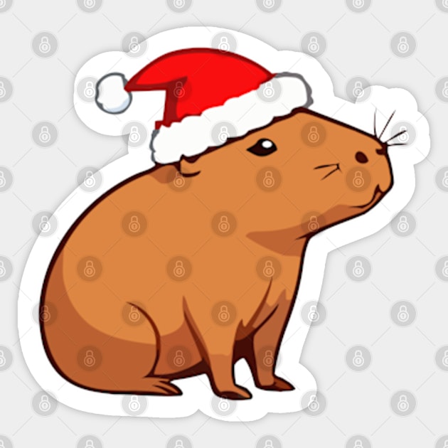 Capybara Christmas Sticker by IDesign23